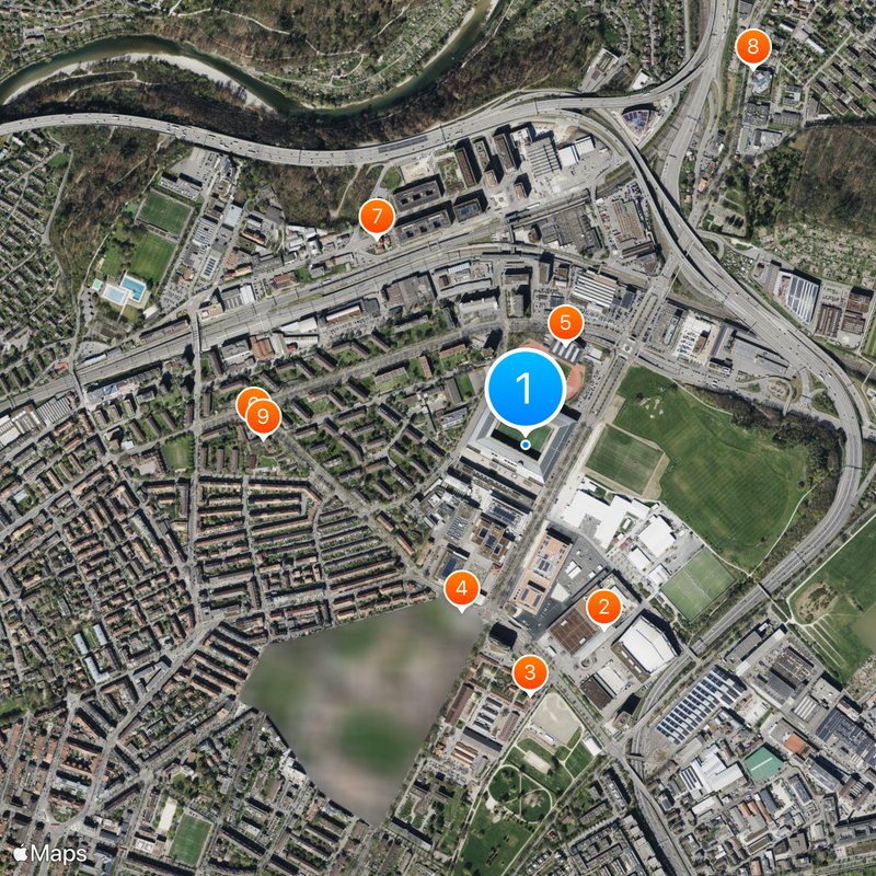 Stade du Wankdorf Carte