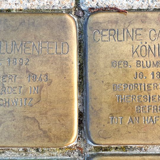 Stolperstein à la mémoire de Cerline König