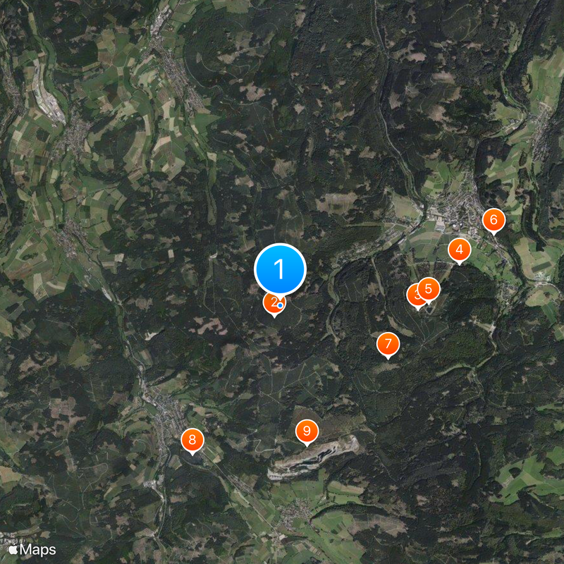 Rothaar Mountains Map