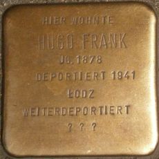 Stolperstein dedicated to Hugo Frank