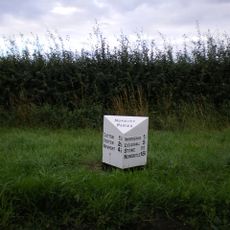 Milepost, W of "The Randabout"