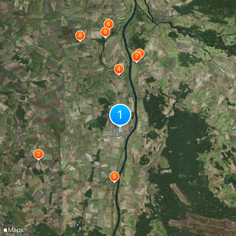 Stendal Nuclear Power Plant Map