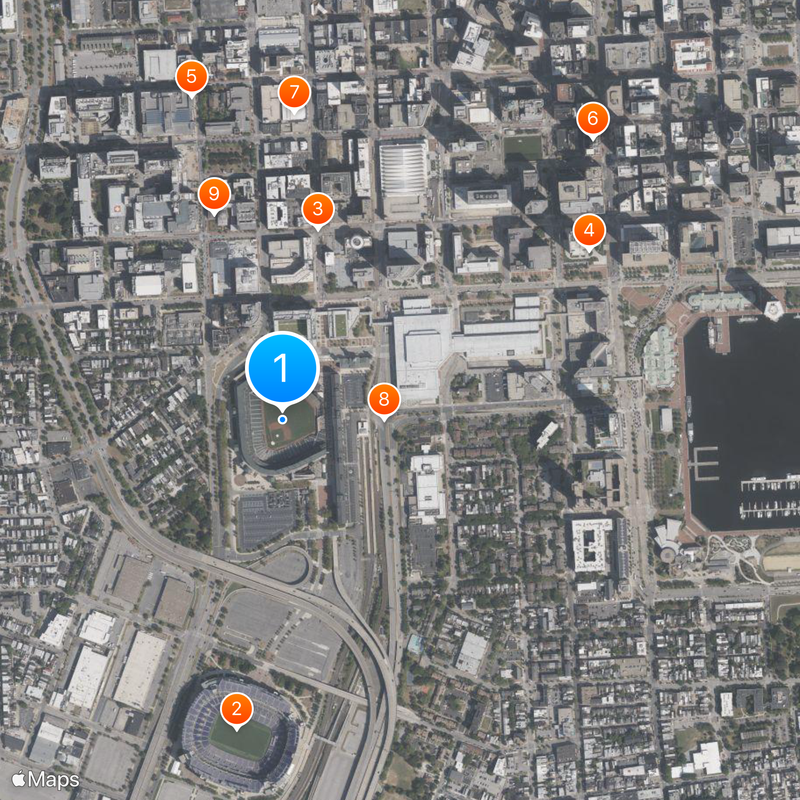 Oriole Park at Camden Yards Carte