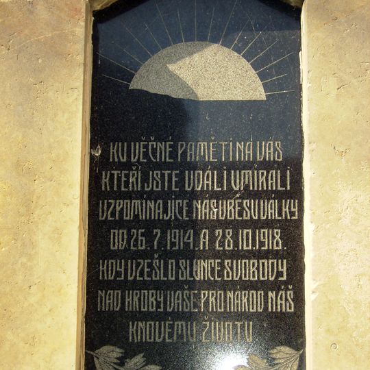 Pomník padlým v 1. svět. válce v Libochovičkách