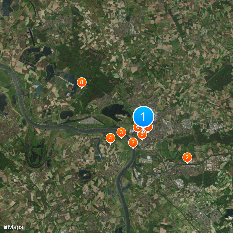 Wesel Mapa
