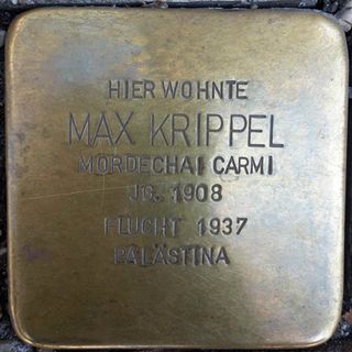 Stolperstein à la mémoire de Max Krippel
