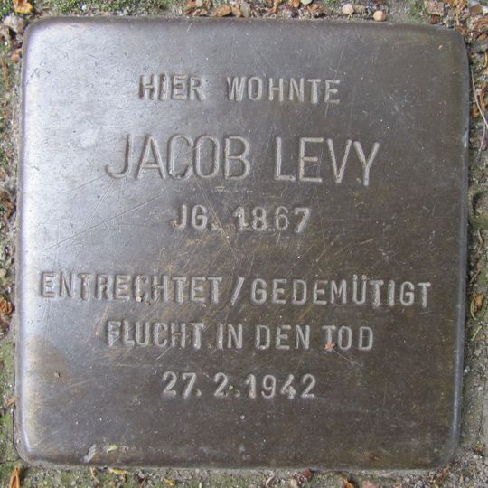 Stolperstein em memória de Jacob Levy