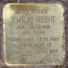 Stolperstein dedicated to Emilie Hecht
