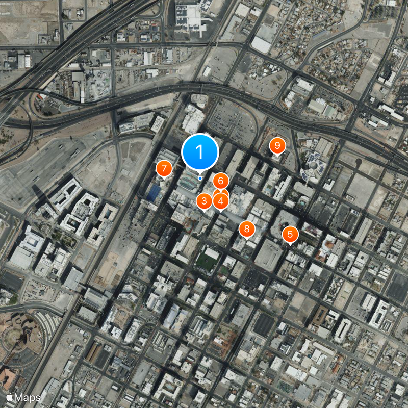 Las Vegas Club Map