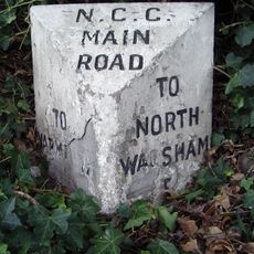 Milestone, 20yds W of entrance to The Hall