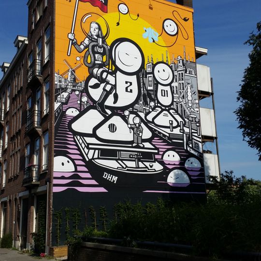 Muurschildering Zeeburgerdijk