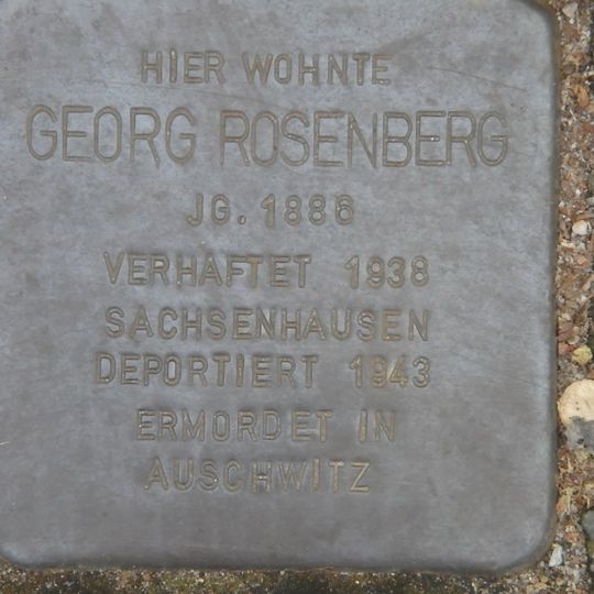 Stolperstein en memoria de Georg Rosenberg