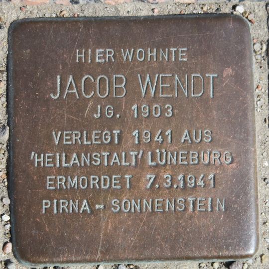 Stolperstein em memória de Jacob Wendt