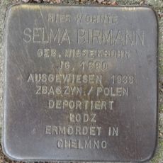 Stolperstein dedicated to Selma Birmann