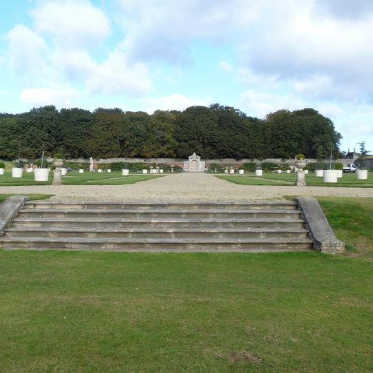 Steps Approximately 60 Meteres South West Of Garden Front Of Kirby Hall