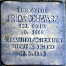 Stolperstein dedicated to Frida Schwarz geb. Cohen