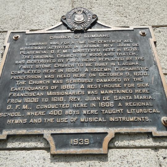 Church of Lumbang historical marker