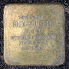 Stolperstein dedicated to Rudi Neufeld