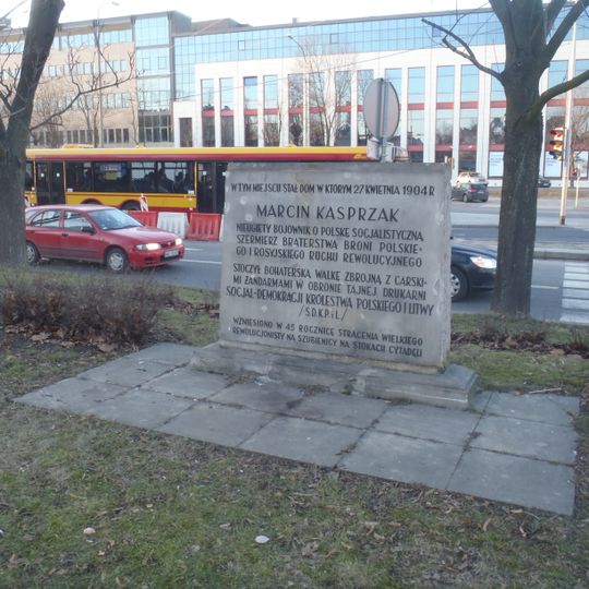 Marcin Kasprzak plaque in Warsaw