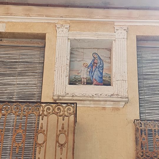 Ceramic panel of Our Lady with Jesus Child