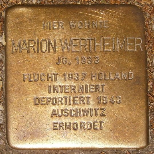 Stolperstein dedicated to Marion Wertheimer