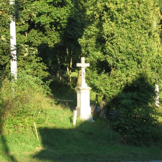 Pamětní kříž u silnice v Horním Bohdíkově