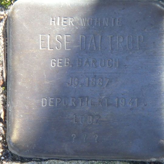 Stolperstein für Else Daltrop