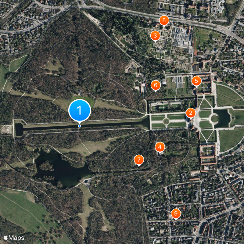 Schlosspark Nymphenburg Map