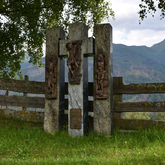 Kreuzweg Göriach Bildsäule, 12. Kreuzwegstation Jesus stirbt am Kreuz