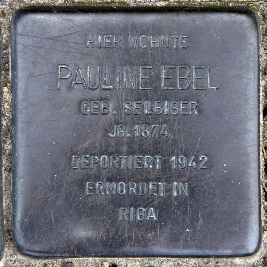 Stolperstein für Pauline Ebel