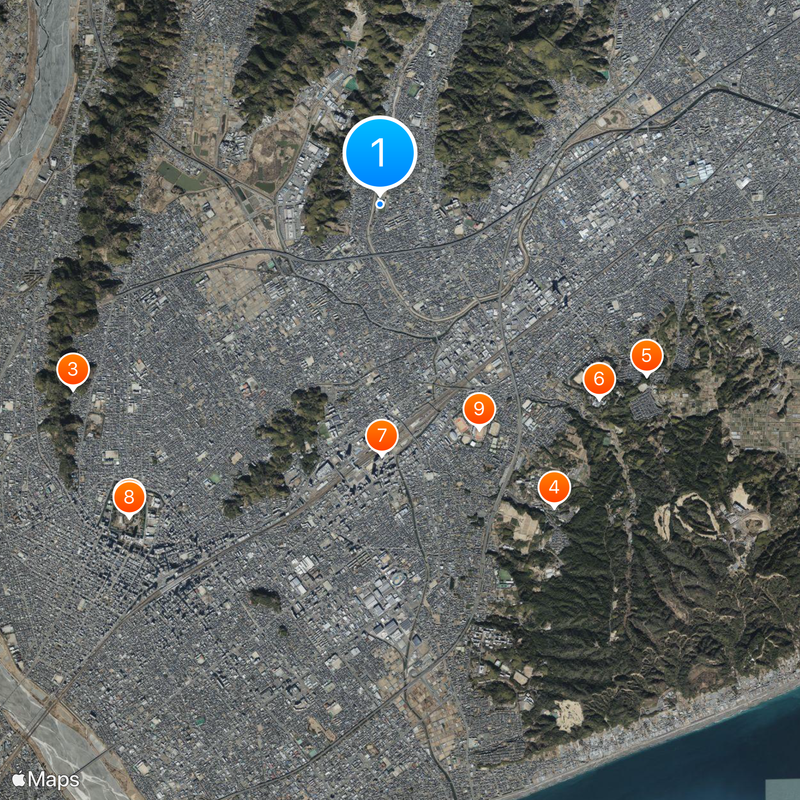 Tachibana Junior High School and Tachibana High School, Tokoha University Map
