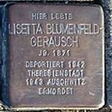 Stolperstein à la mémoire de Lisette Blumenfeld-Gerausch