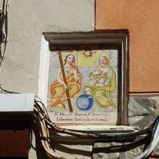 Retablo cerámico de la Trinidad