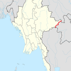 Confine tra il Laos e la Birmania