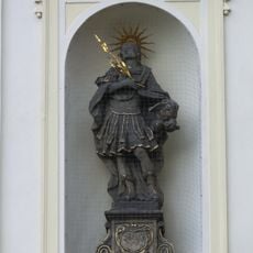 Socha svatého Felixe v nice na katedrále v Litoměřicích