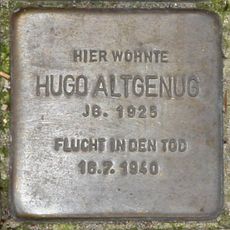 Stolperstein dedicated to Hugo Altgenug