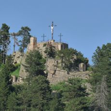 Catholic church building, wayside cross