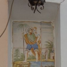 Ceramic panel of Saint Christopher in Vilamarxant
