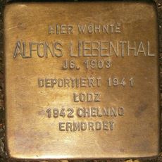 Stolperstein dedicated to Alfons Liebenthal