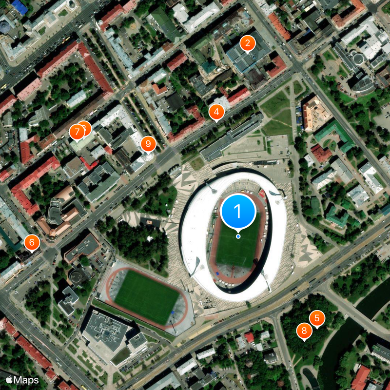 Stadio Dinamo Mappa