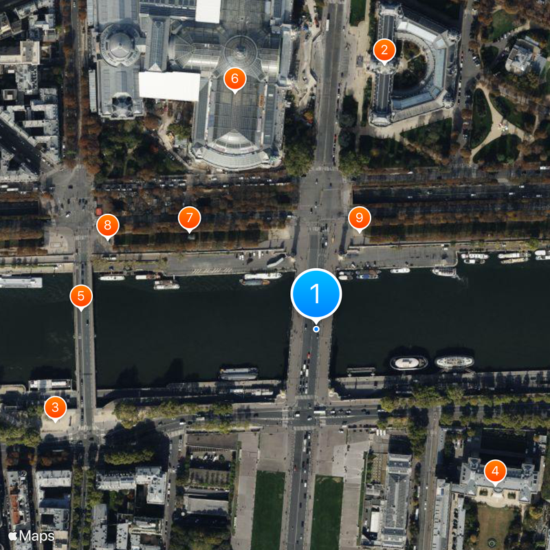 Pont Alexandre-III Kaart