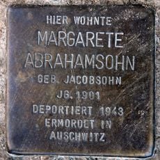 Stolperstein dedicated to Margarete Abrahamsohn
