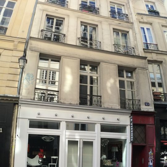 Immeuble, 63 rue de la Verrerie