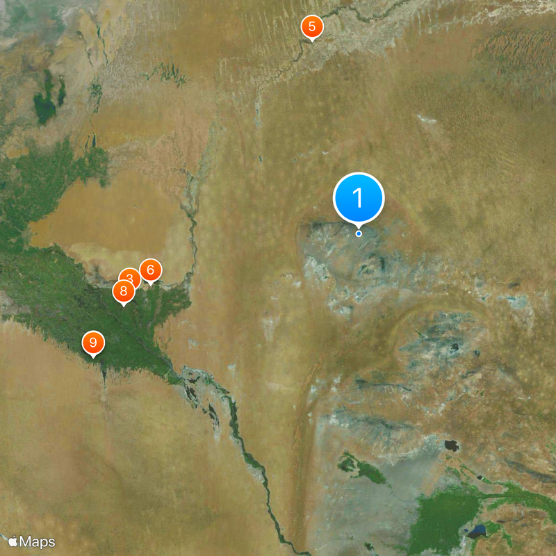 Désert du Kyzylkoum Carte