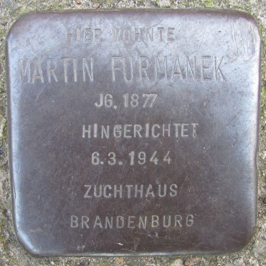 Stolperstein en memoria de Martin Furmanek