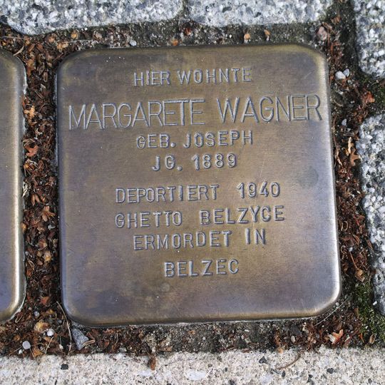 Stolperstein en memoria de Margarete Wagner