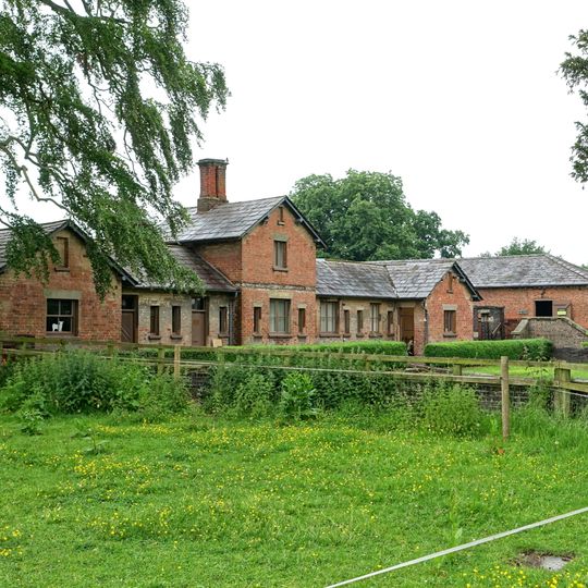 North range of outbuildings of Shugborough Park Farm