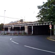 Railway bridge over the Botič between Vršovice and Michle