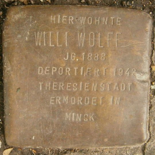 Stolperstein dedicated to Willi Wolff