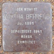 Stolperstein dedicated to Martha Behrend